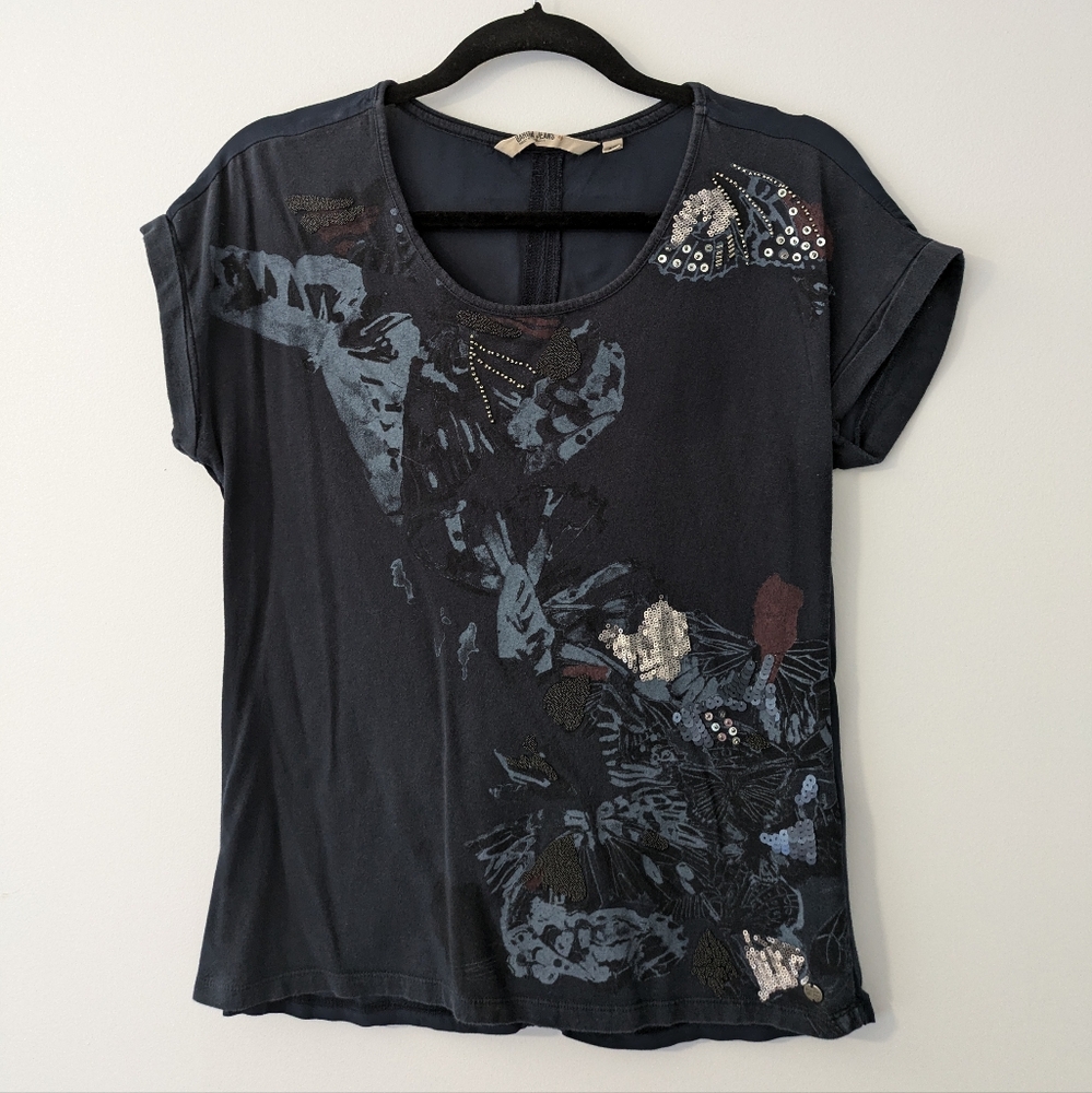 Embellished Navy Top